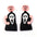 Wholesale Halloween Asymmetric Glitter Letter Horror Pumpkin Knife Ghost Skull Skeleton Spider Acrylic Exaggerated Earrings
