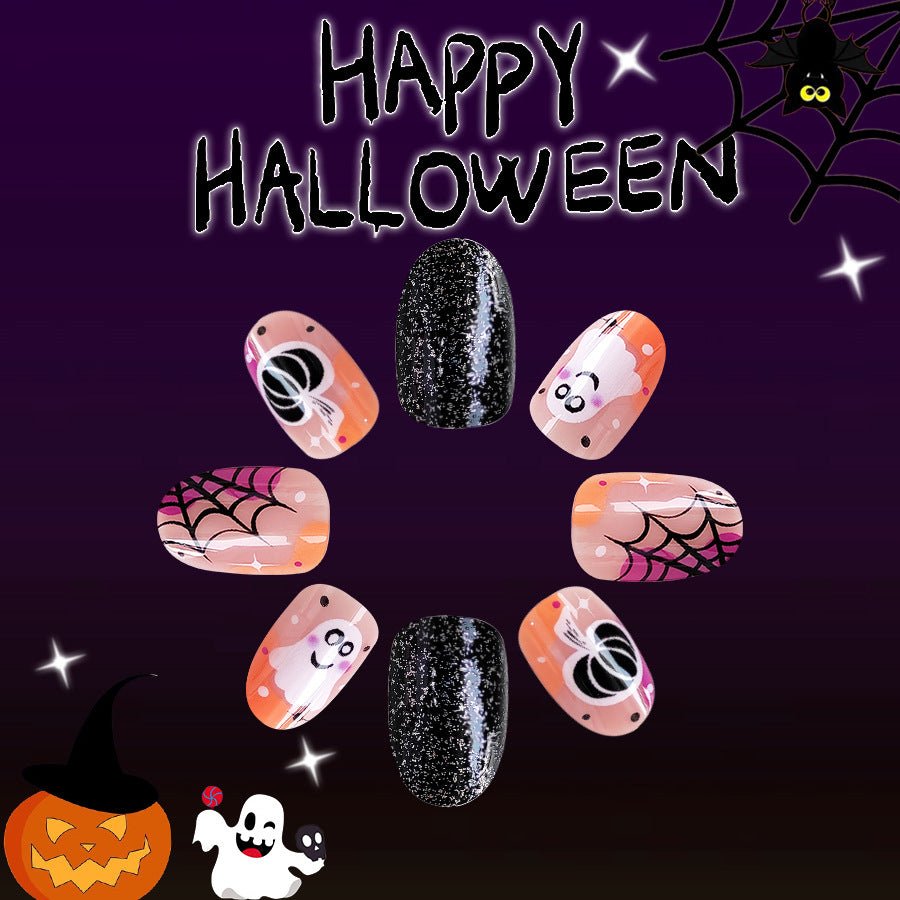 Wholesale 24 Pieces/box Halloween Press-on Nails Kits Nail Stickers ACC-NS-GuaiXL103