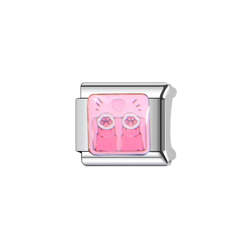 Wholesale Italian Charm Bracelet 9mm DIY Splicing Cute Creative Stainless Steel Composable Bracelet