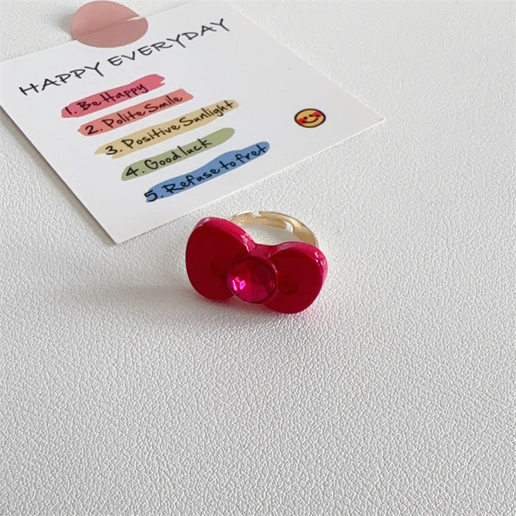 Wholesale  Acrylic Cute Sweet Smiling Cat Puppy Ring