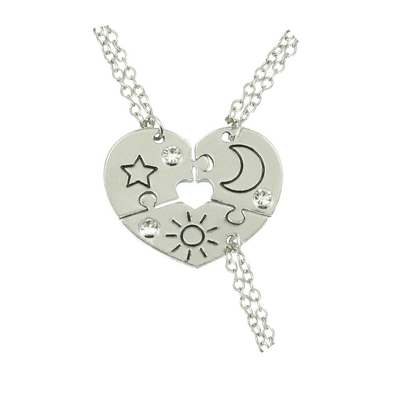 Wholesale Splicing Sun Moon Star Series Diamond Necklaces ACC-NE-Tiangao001