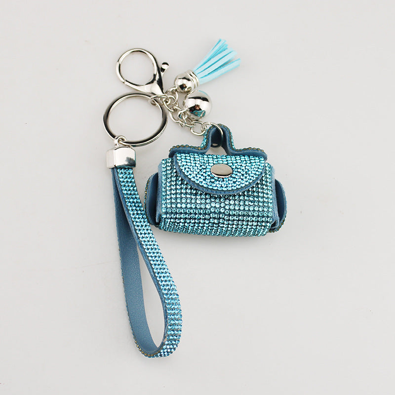 Wholesale Diamond Coin Purse Earphone Bag Keychain ACC-KC-TMS030