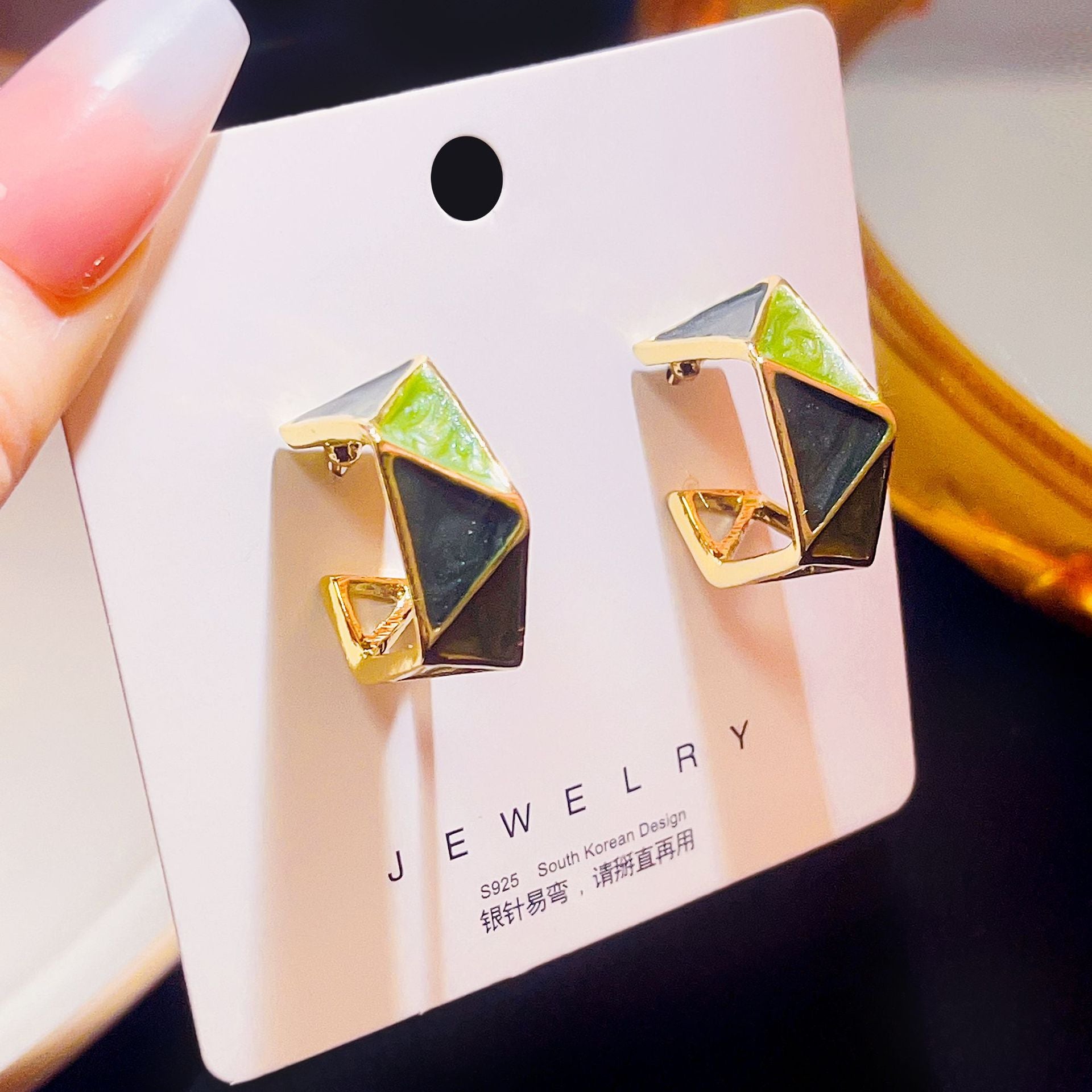 Wholesale Bow Diamond Moonstone Pearl Pendant Light Luxury Elegant Earrings