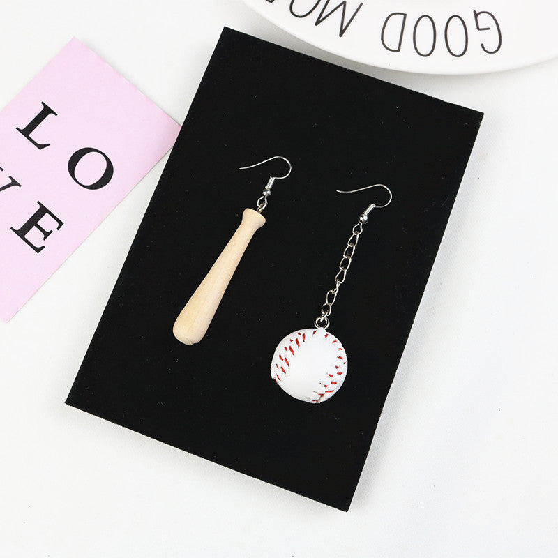 Wholesale Baseball Bat Wooden Earrings ACC-ES-YiYuan008