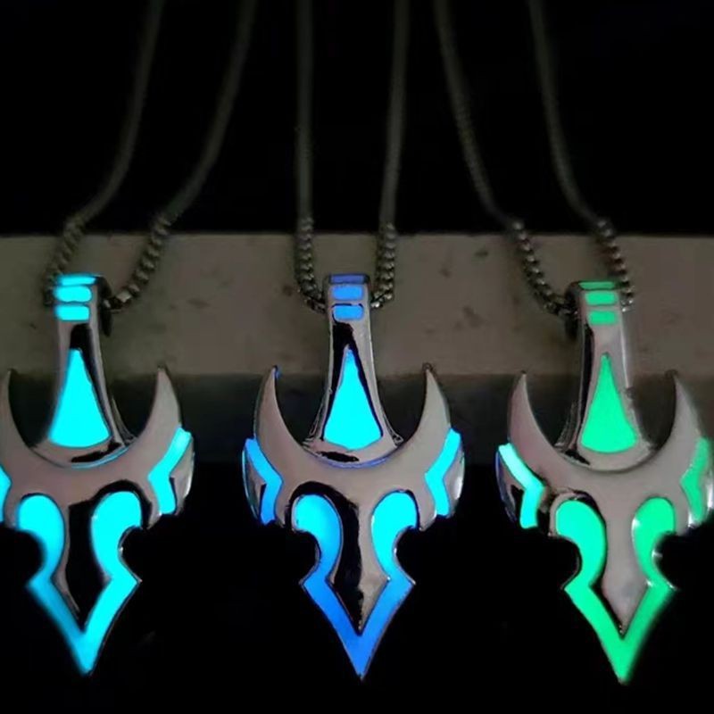 Wholesale Domineering shaped flame Dragon Sword luminous necklace