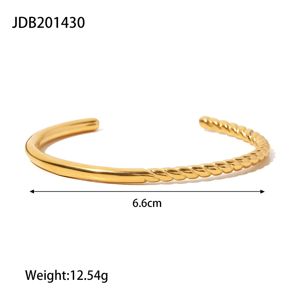 Wholesale Titanium Steel Bracelet 18K Gold-plated Multi-layer Full Diamond Pearl Bracelet ACC-BT-JieDing002