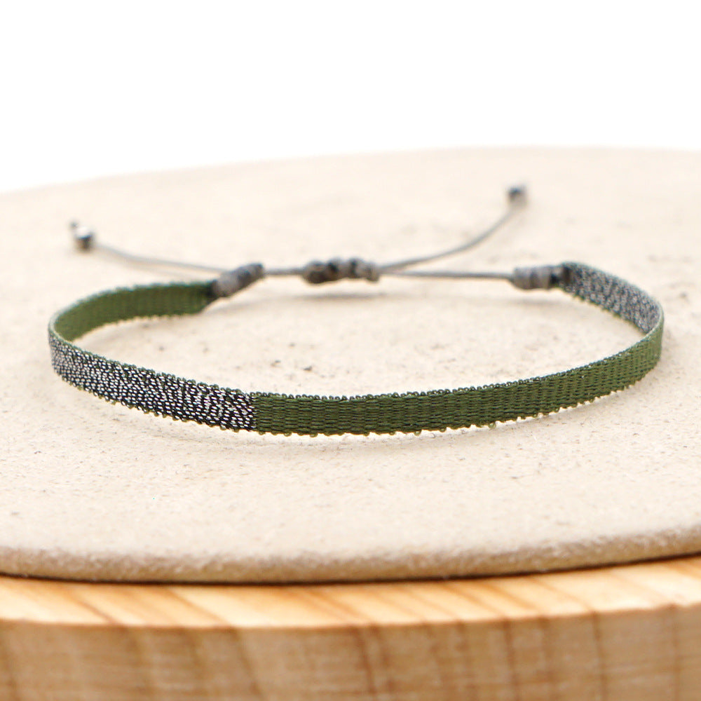 Wholesale Ethnic Style Webbing Lucky Stacking Bracelets Miyuki ACC-BT-Qiqi020