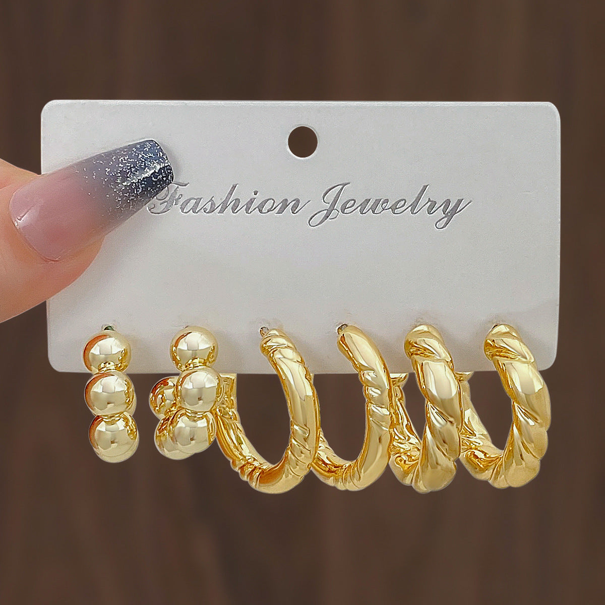 Wholesale Double twist earring set