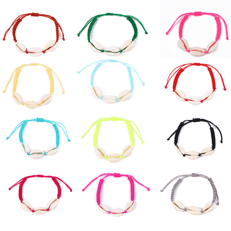 Wholesale Bohemian Natural Shell Woven Bracelet
