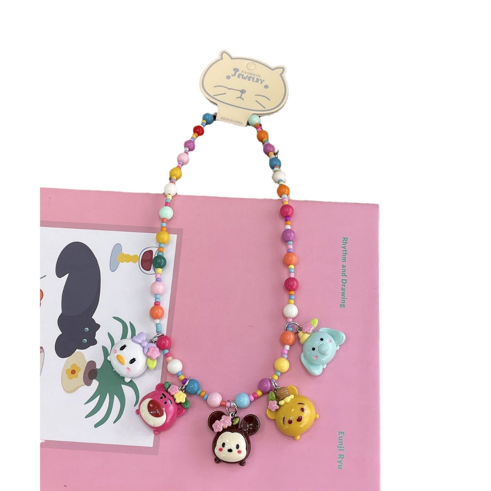 Wholesale Colorful cartoon Christmas beaded necklace