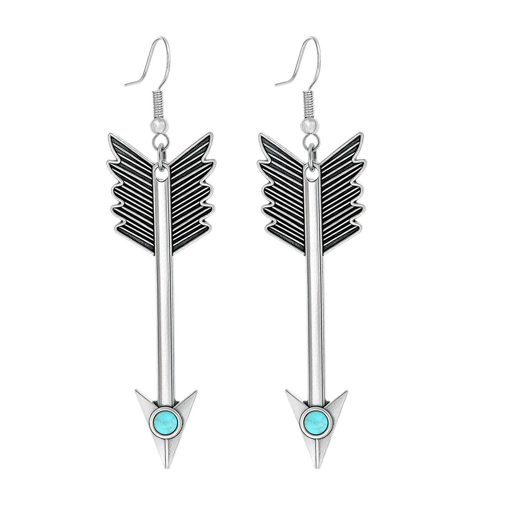 Wholesale Ethnic Style Geometric Acrylic Turquoise Earrings for Women Fashion Jewelry