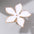 Wholesale exaggerated metal style white flower ring