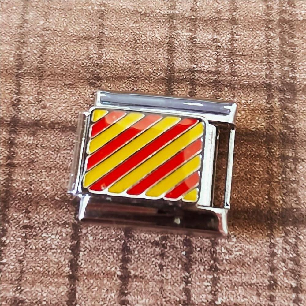 Wholesale 2pcs Italian Charm Bracelet 9mm DIY Splicing Removable Stainless Steel Flag Series Composable Bracelet ACC-BT-XY043