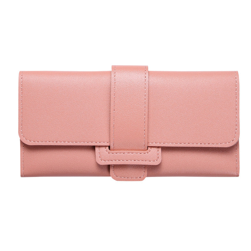 Wholesale Women's Long Trifold Flap Wallet