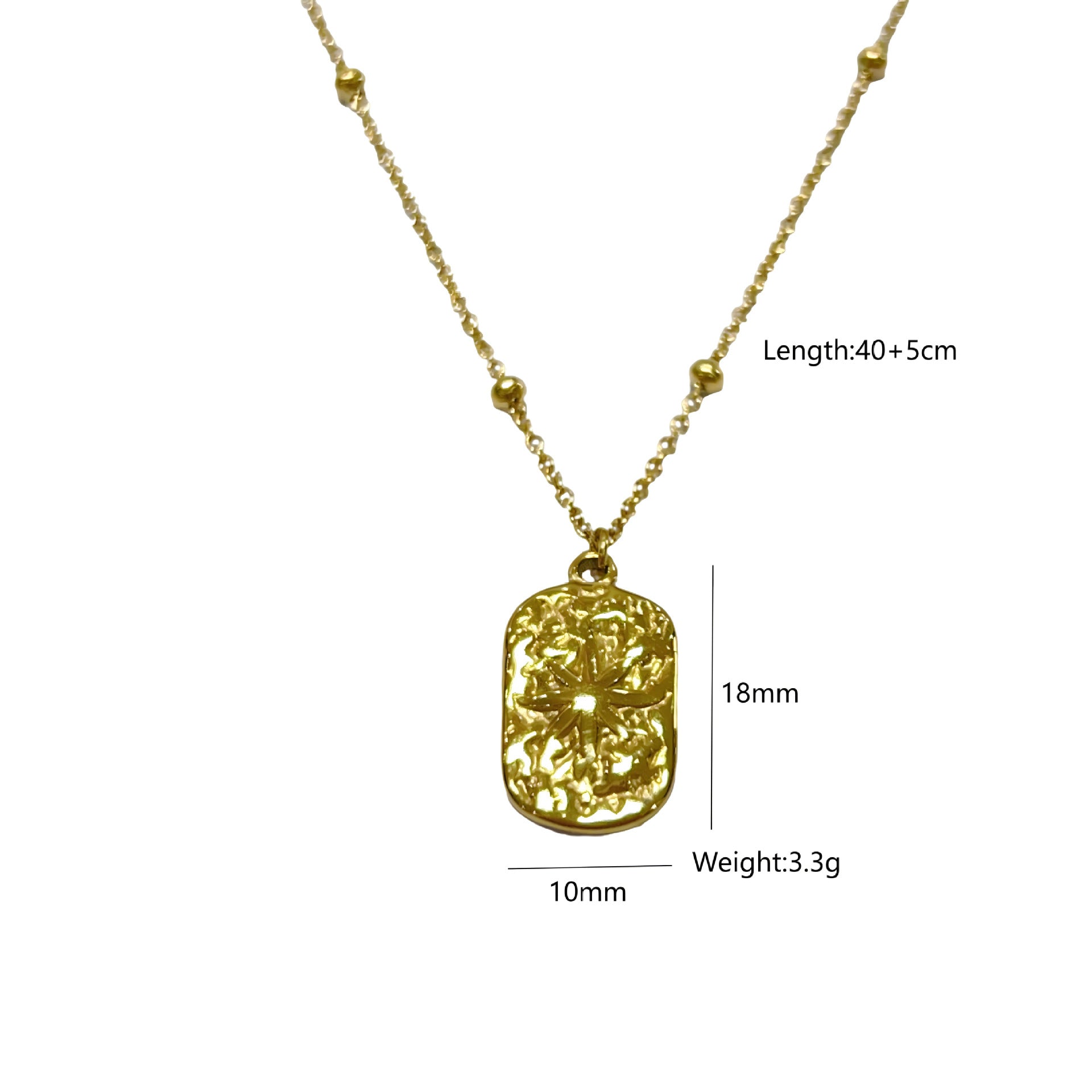 Wholesale Ginkgo Leaf Mango Star Stainless Steel Pendant Necklace  All-match Clavicle Chain