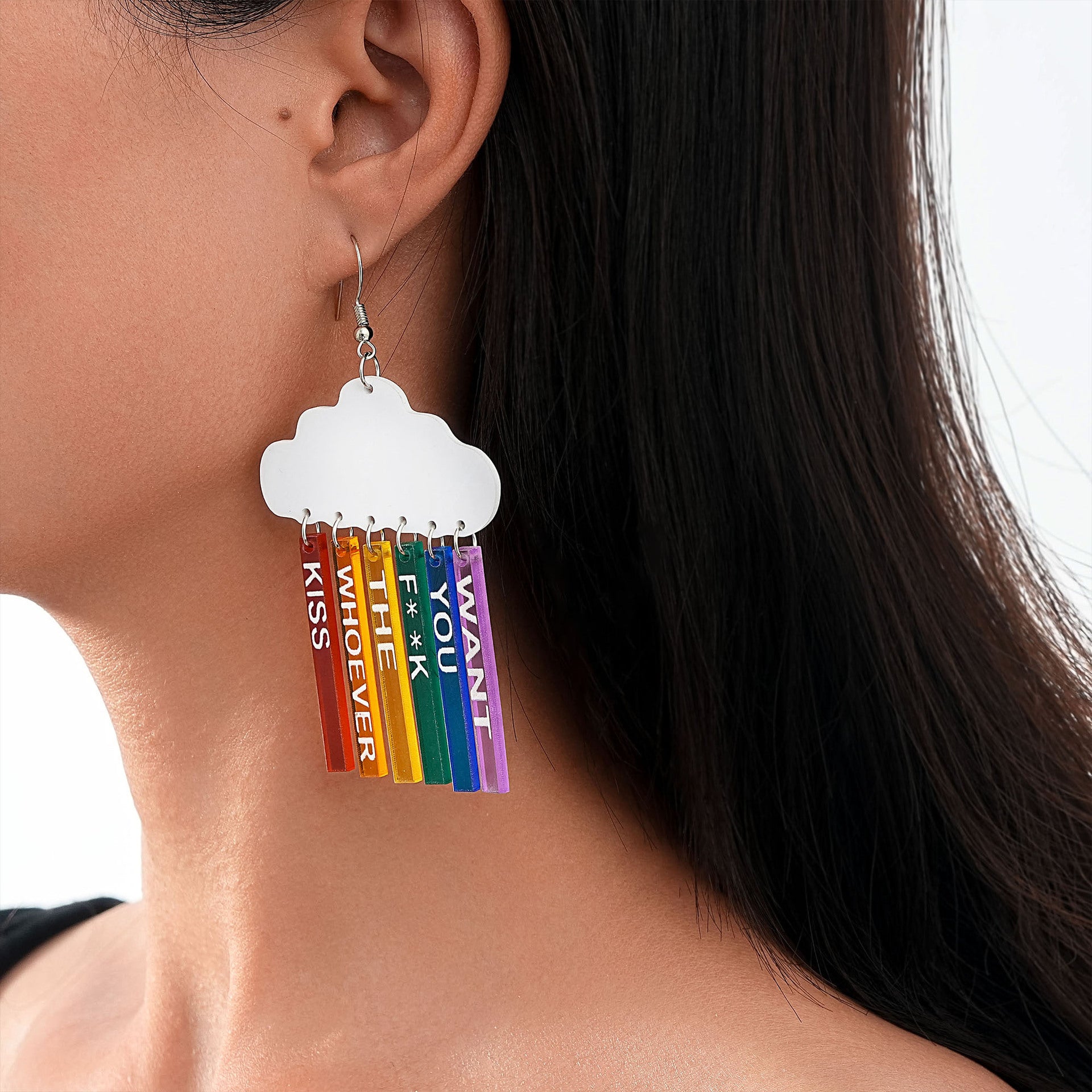 Wholesale Cloud Lightning English Earrings