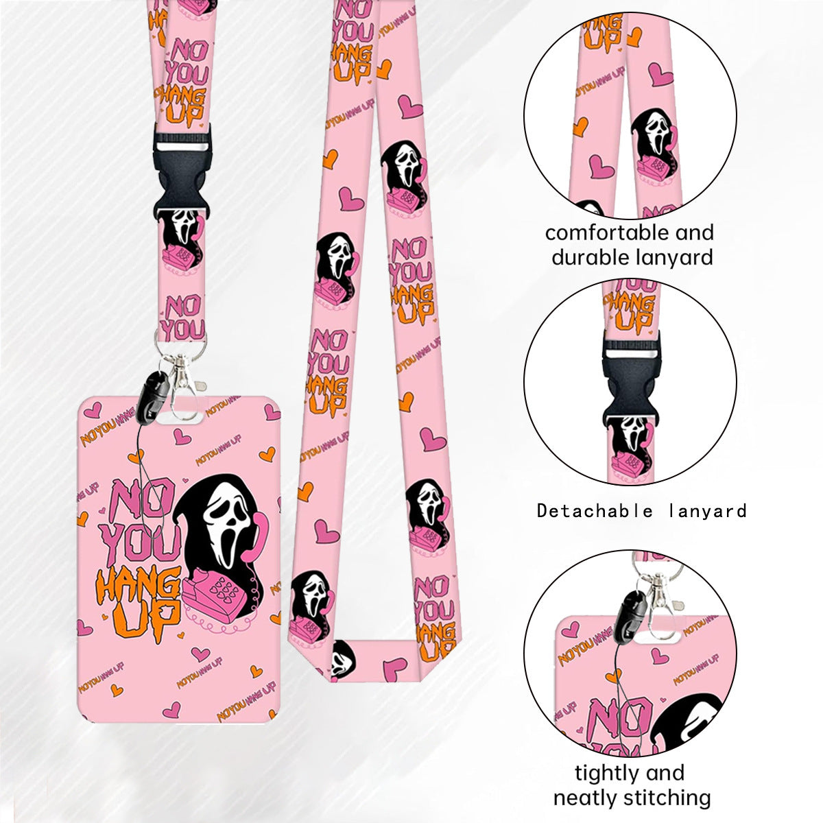 Wholesale Abs Telephone Skull Badge Carabiner Clip Jewelry Accessory  Gift