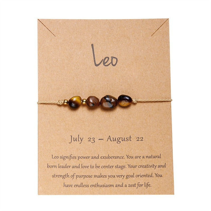Wholesale Handmade Beaded Zodiac Bracelet In Synthetic Stone Adjustable Unisex Design For Everyday Wear Fashion Accessory