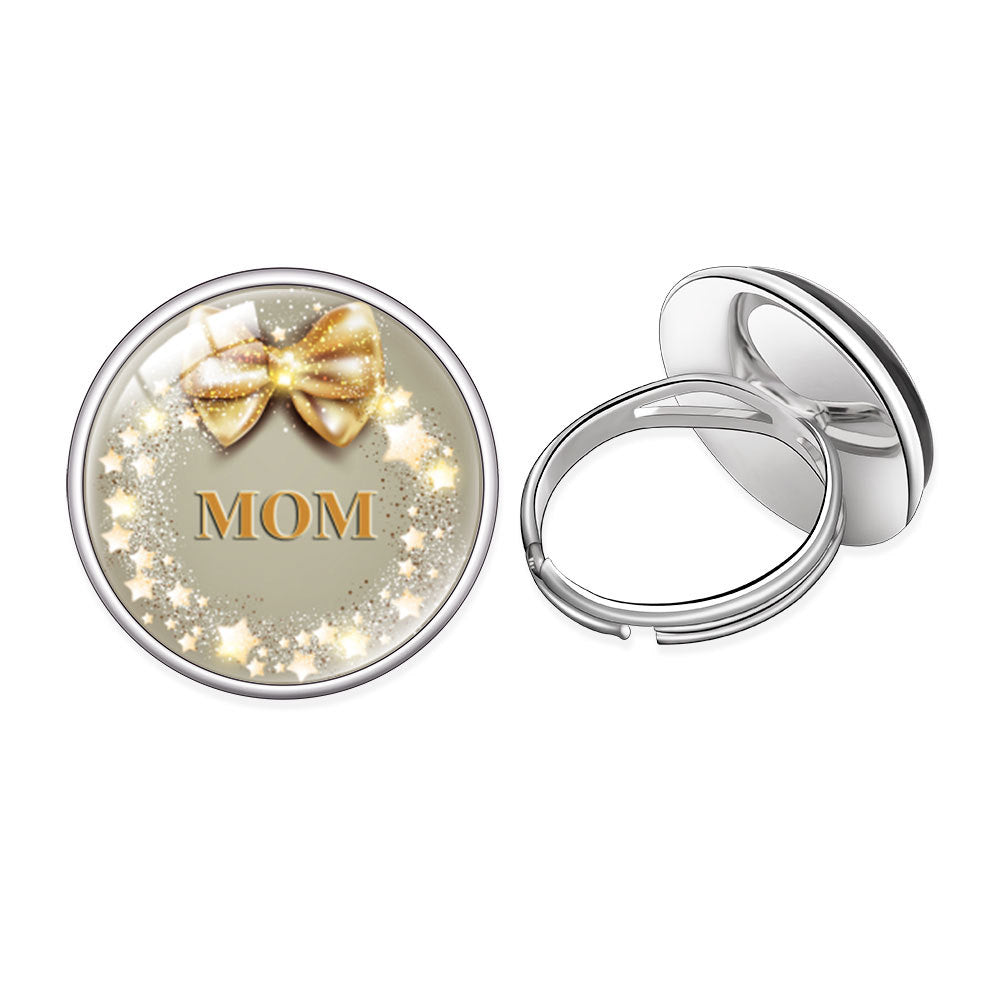 Wholesale mother's love MOM heart-shaped ring