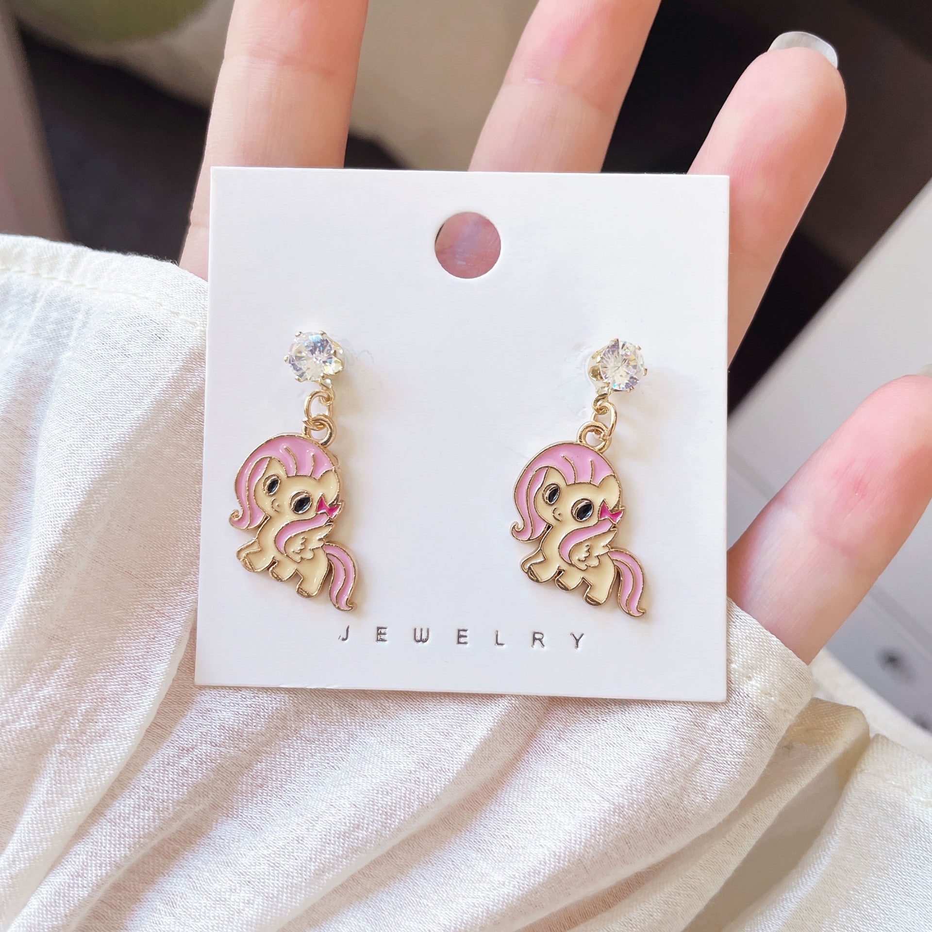 Wholesale Cartoon Cute S925 Silver Needle Earrings ACC-ES-Yijia005