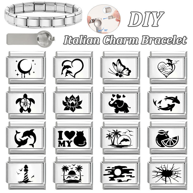 Wholesale Creative DIY Modular Bracelet with Animal and Heart Motifs Fashion Accessory Gift