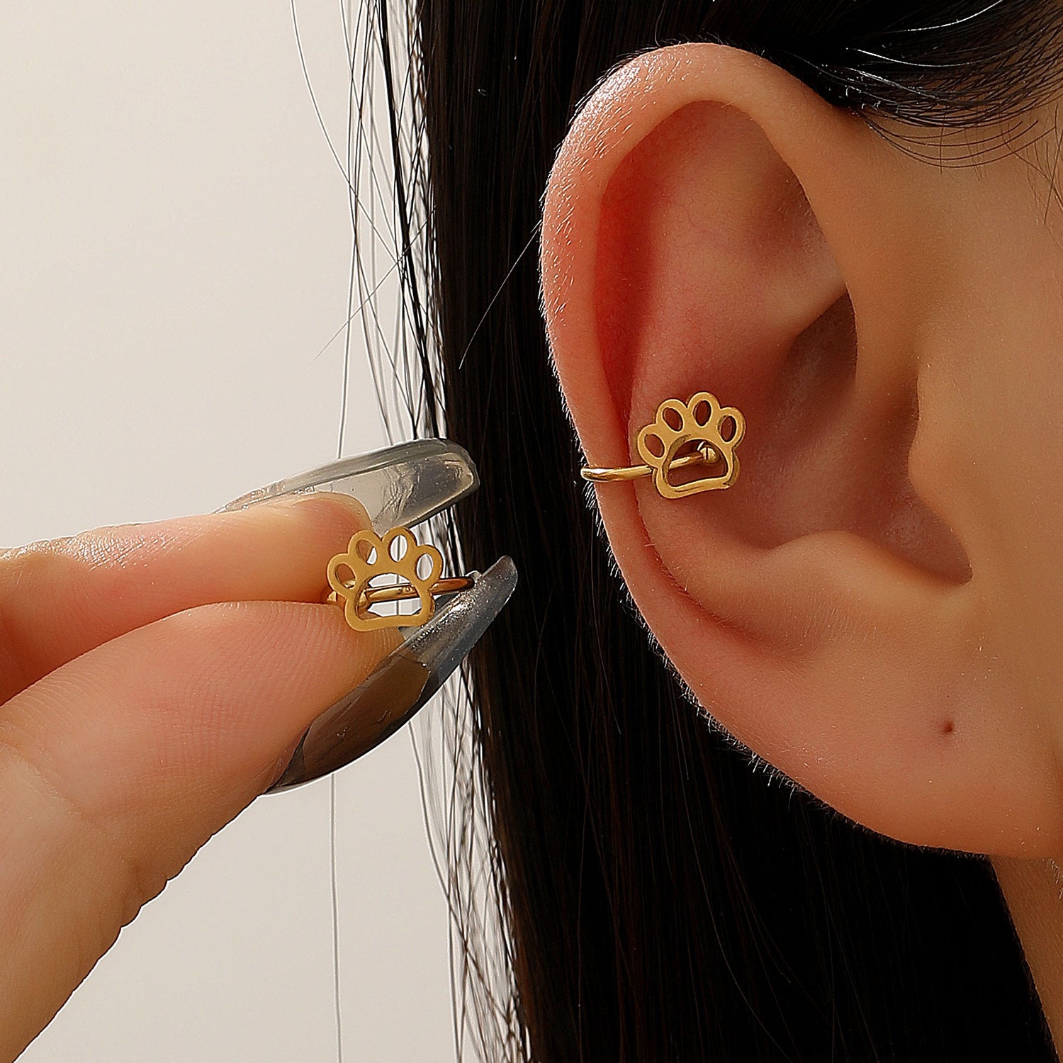 Wholesale Alloy Gold Tone Cat Ear Cuff Ear Clip For Women Unpierced Ear Jewelry Accessory Gift