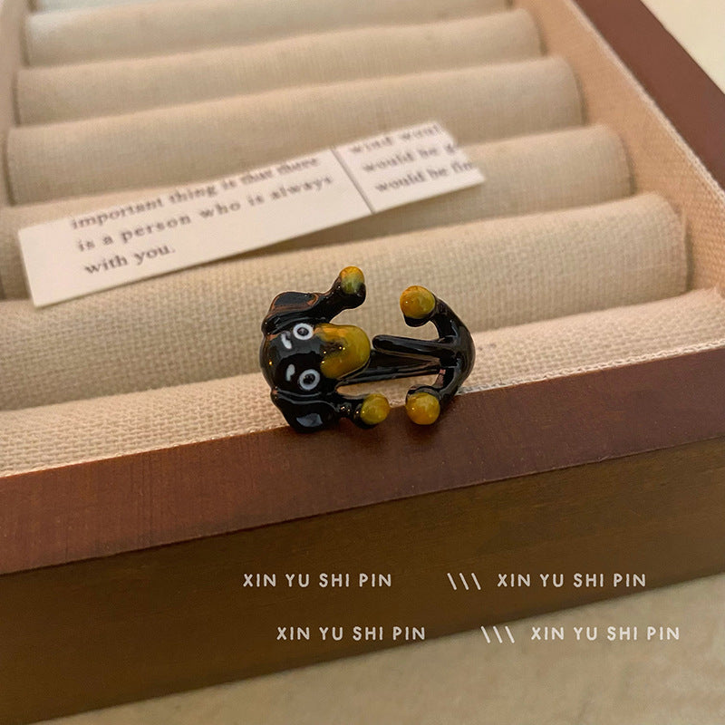 Wholesale Cute dachshund dog ring