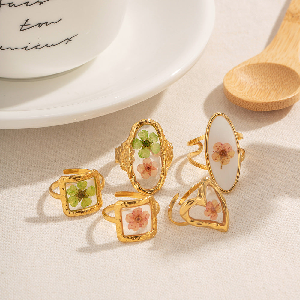 Wholesale Eternal Flower Series Stainless Steel Ring ACC-RS-Wanx001