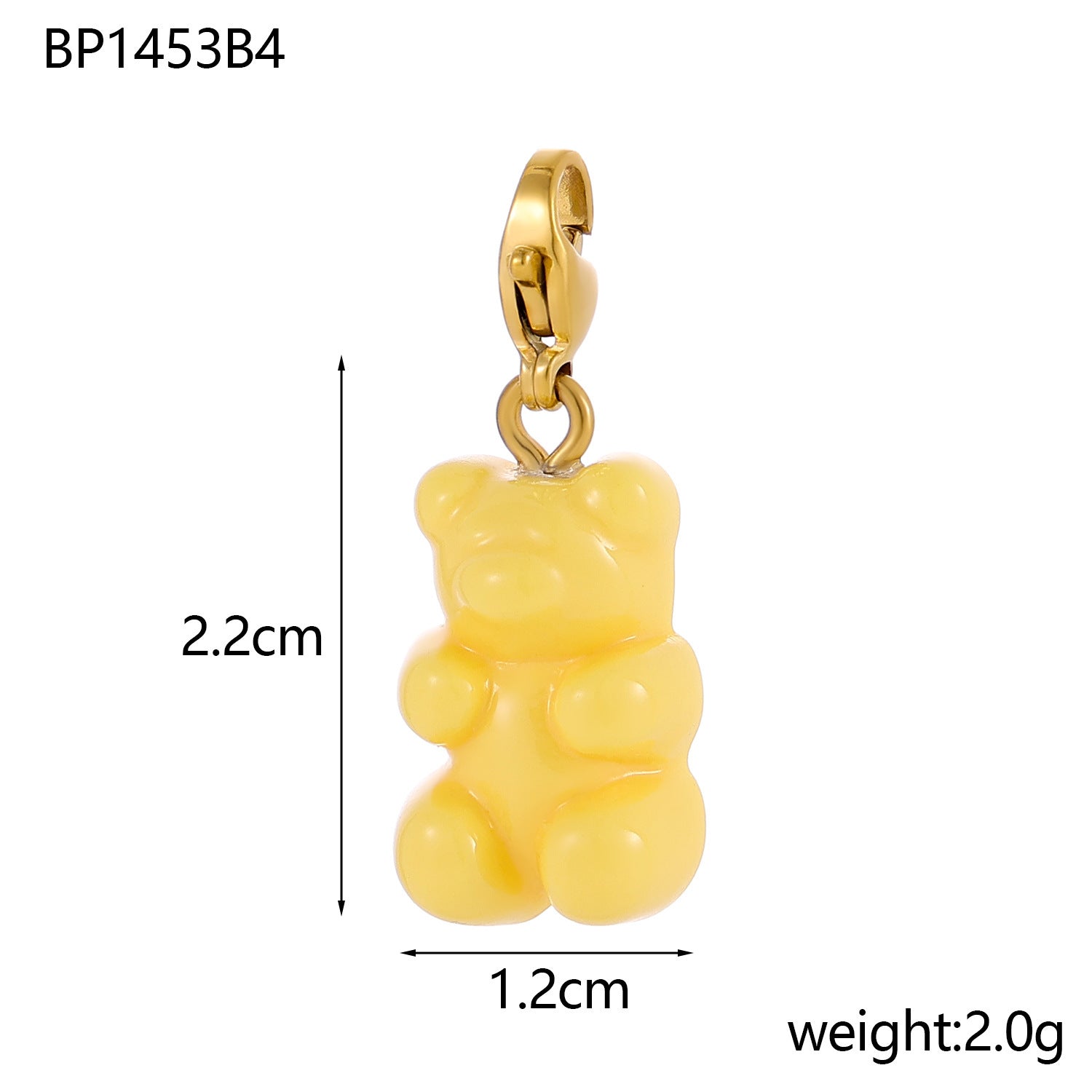 Wholesale  Macaron Colorful Bear DIY Jewelry Pendant