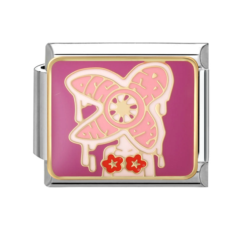 Wholesale Italian Charm Bracelet 9mm DIY Splicing Cute Creative Stainless Steel Composable Bracelet