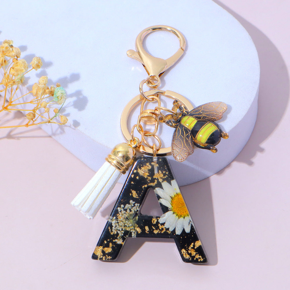 Wholesale Resin Bee Letter Bag Charm Decorative Accent Gift for