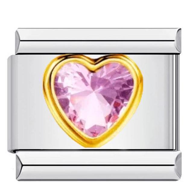 Wholesale DIY Italian Charms Bracelet in Titanium Steel with Rhinestone Hearts,  Fashion Jewelry Accessory