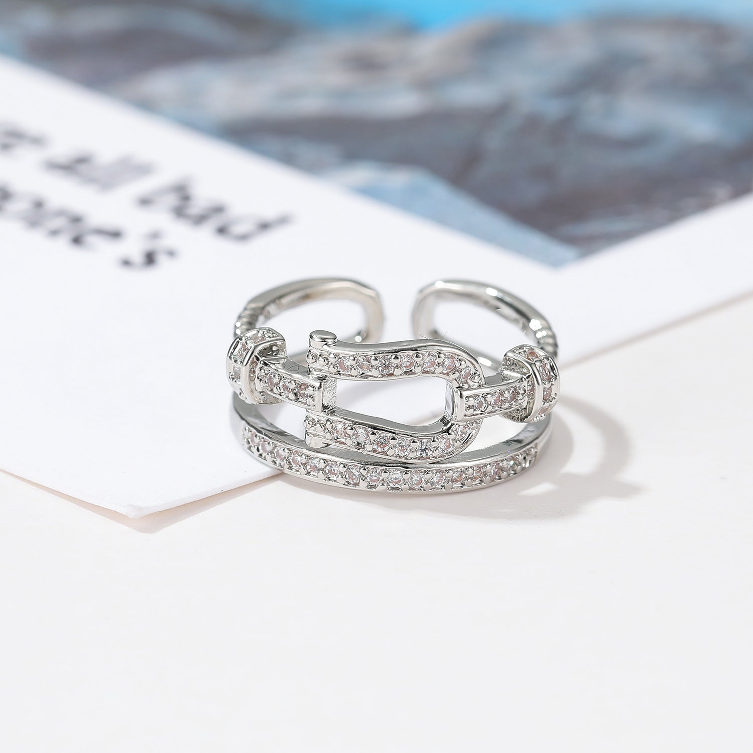 Wholesale Lock knot ring female  open ring