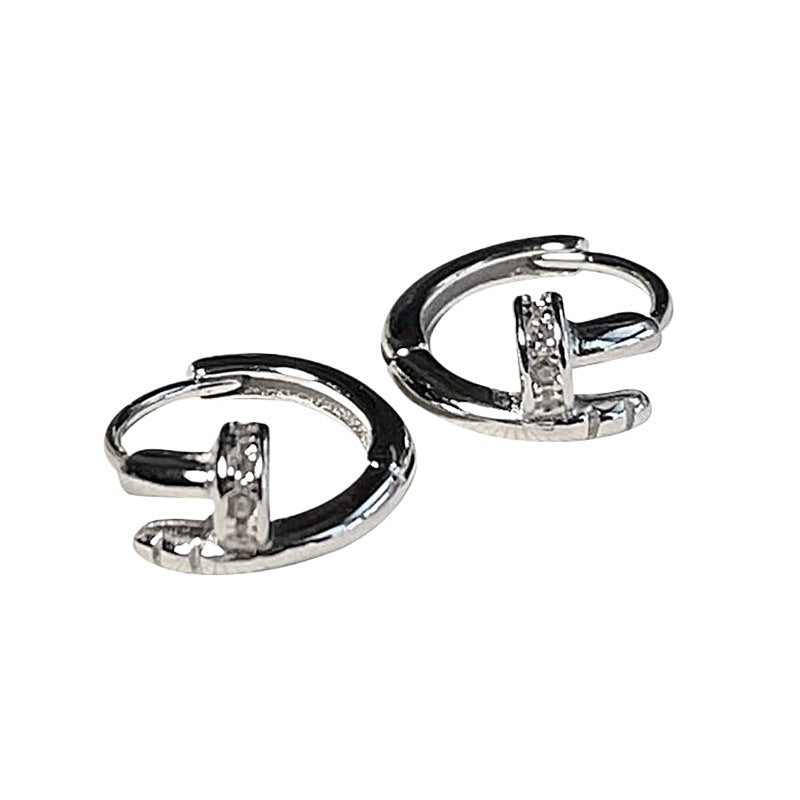 Wholesale S925 Sterling Silver Nail Earrings