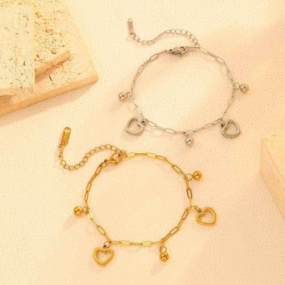 Wholesale Titanium Steel Bracelets Heart Bracelets