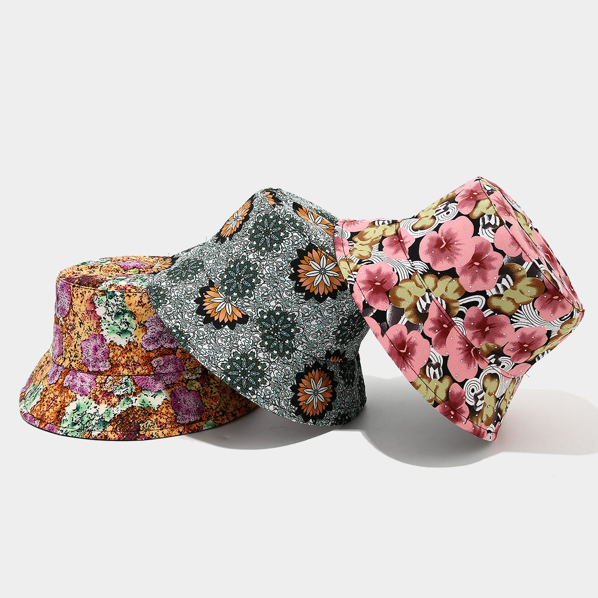 Wholesale Bohemian style pattern retro hot diamond double-sided fisherman hat