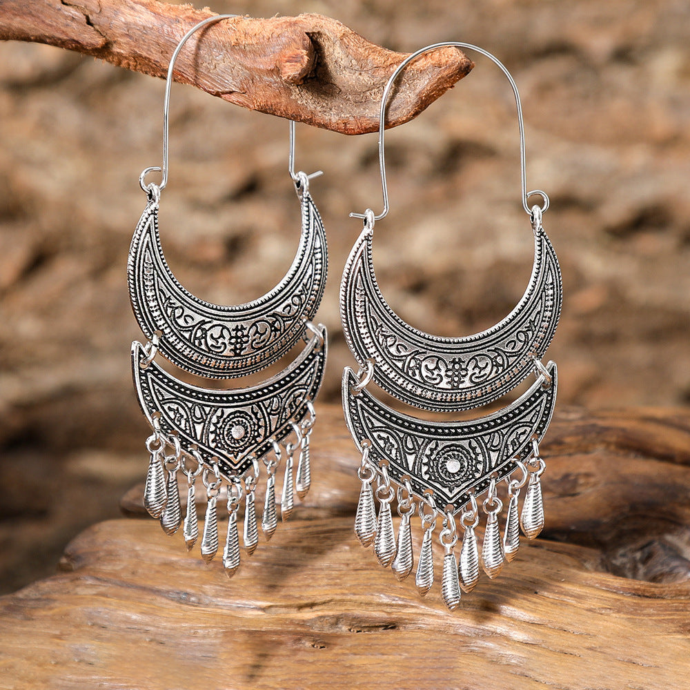 Wholesale Bohemian Ethnic Style Tassel Earrings Fashion Jewelry Accessory for Boutique Resale or Gift