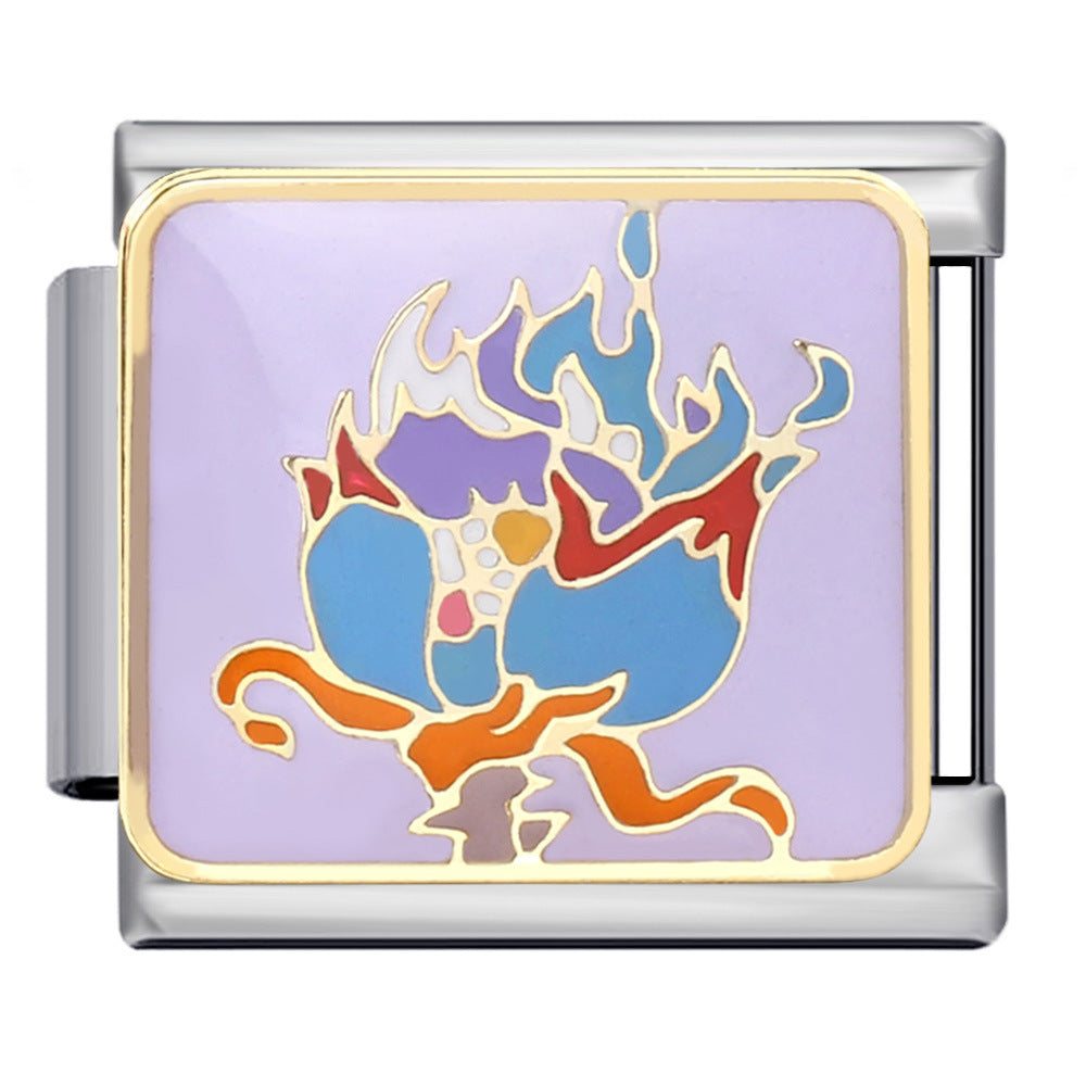 Wholesale Italian Charm Bracelet 9mm DIY Splicing Removable Arabic Culture Stainless Steel Composable Bracelet