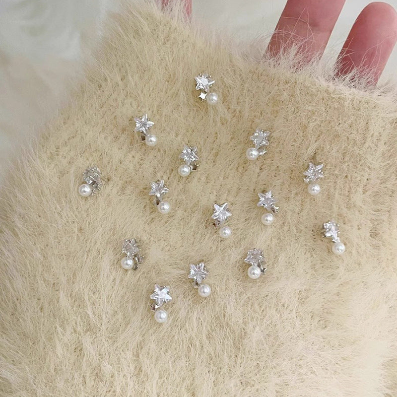 Wholesale Pearl Star Light Luxury Earrings