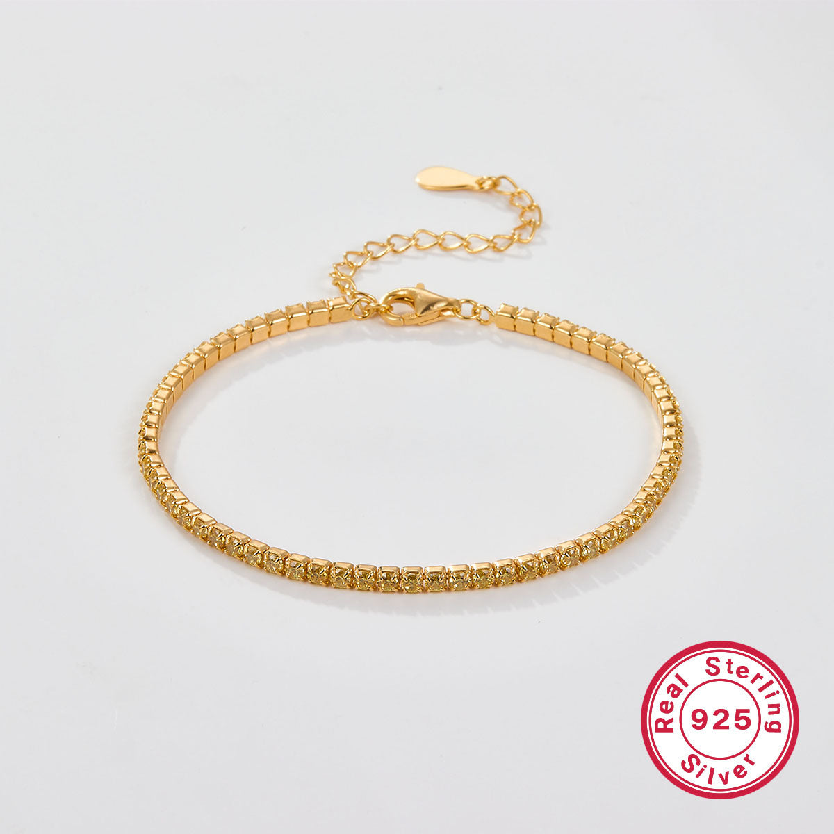 Wholesale Light Luxury Chain Stacking Zircon 925 Sterling Silver Bracelets ACC-BT-JingXu001