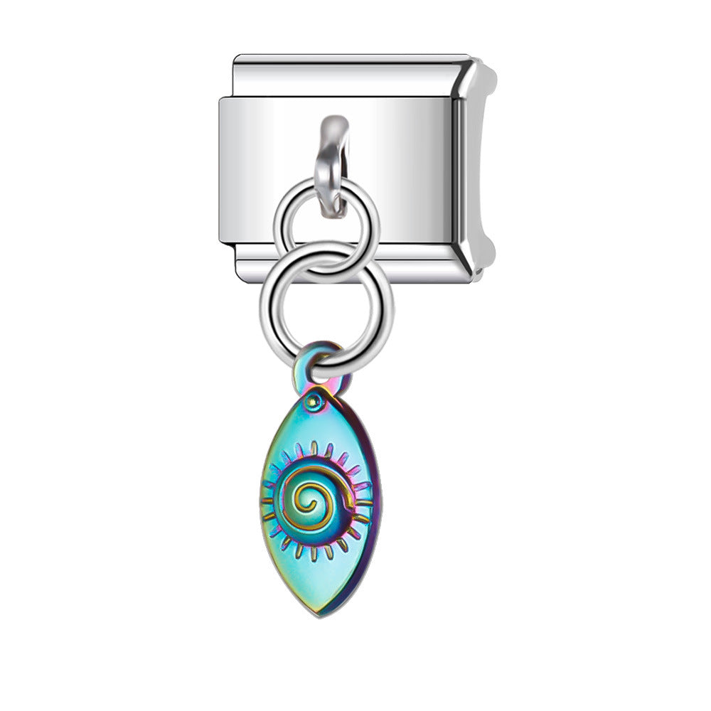 Wholesale Italian Charm Bracelet 9mm DIY Splicing Stainless Steel Laser Personalized Composable Bracelet