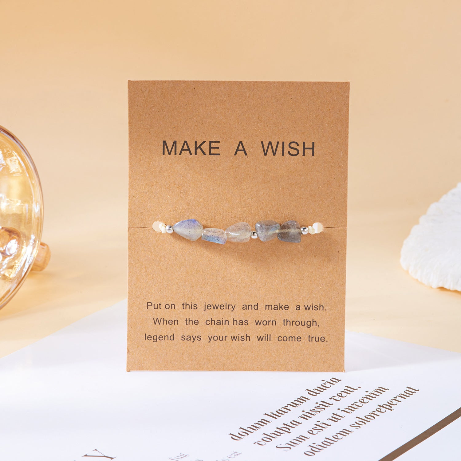 Wholesale Irregular Natural Stone Hand-woven Adjustable Bracelet