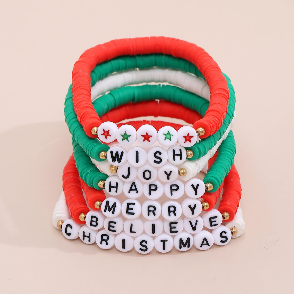 Wholesale Christmas Multi-style Jewelry All-match Letter Soft Ceramic Fold Wear Bracelet