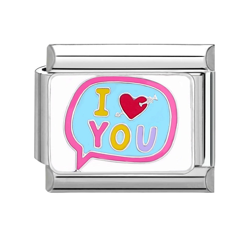 Wholesale Italian Charm Bracelet 9mm DIY Splicing Creative Pattern Stainless Steel Composable Bracelet