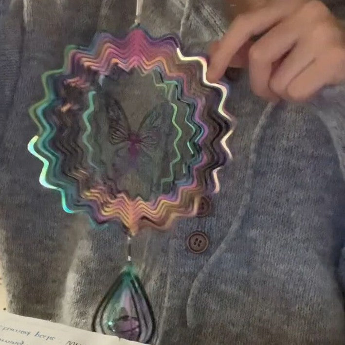 Wholesale Mandala Wind Chimes 3D Rotating Wind Chimes