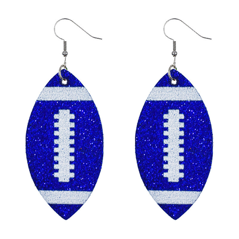 Wholesale  Creative Rugby Sequin Earrings