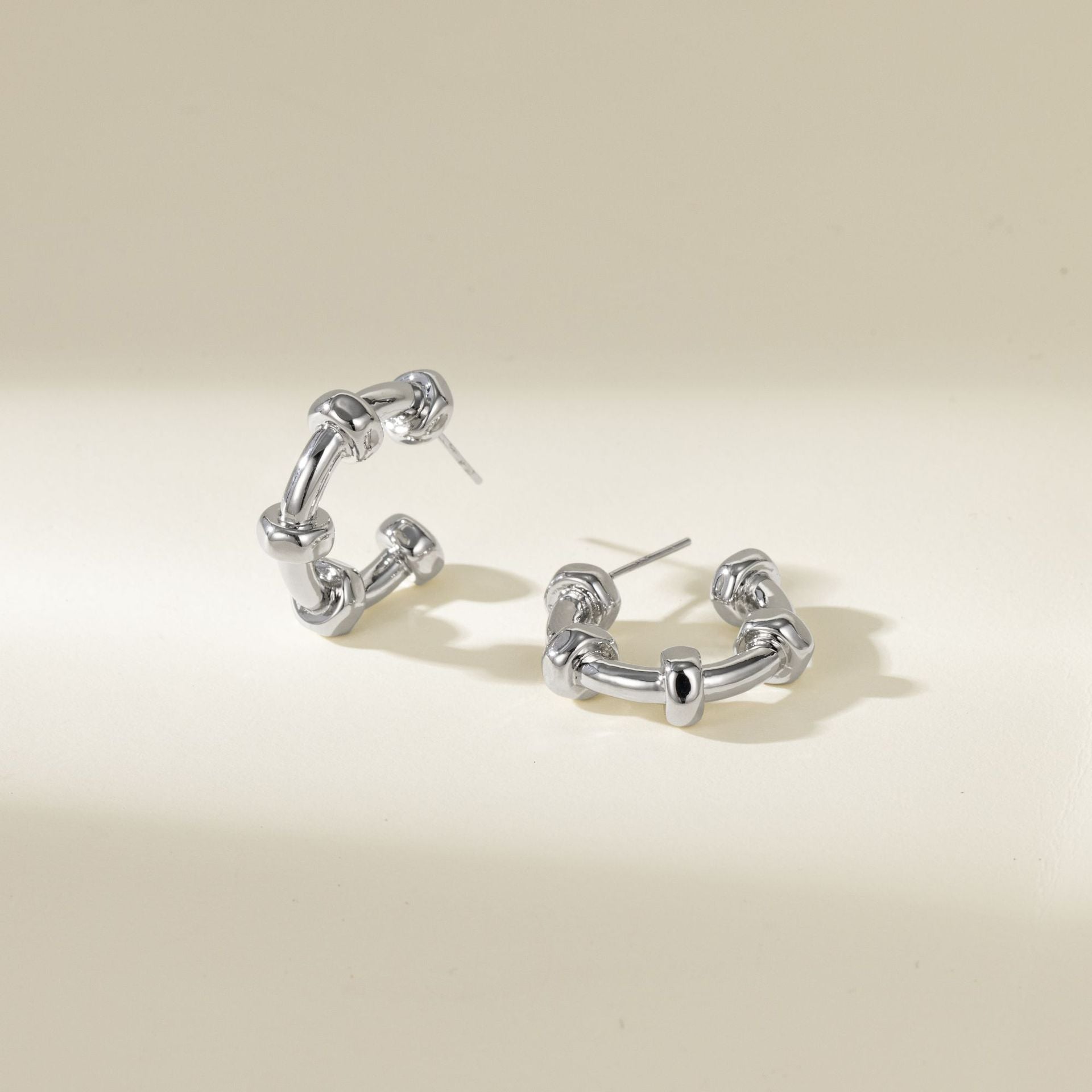 Wholesale  Copper Plated Gold S925 Silver Needle All-Match silver Earrings