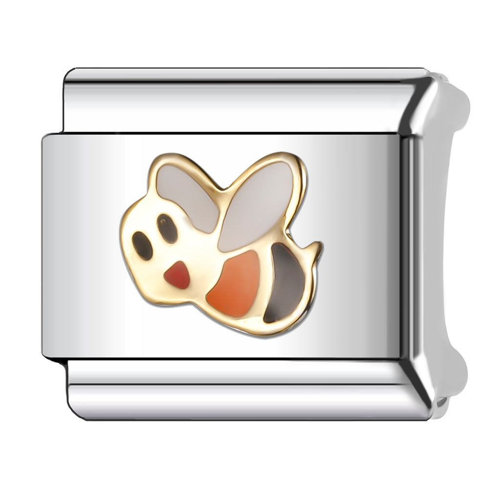 Wholesale Italian Charm Bracelet 9mm DIY Splicing Animal Style Stainless Steel Composable Bracelet