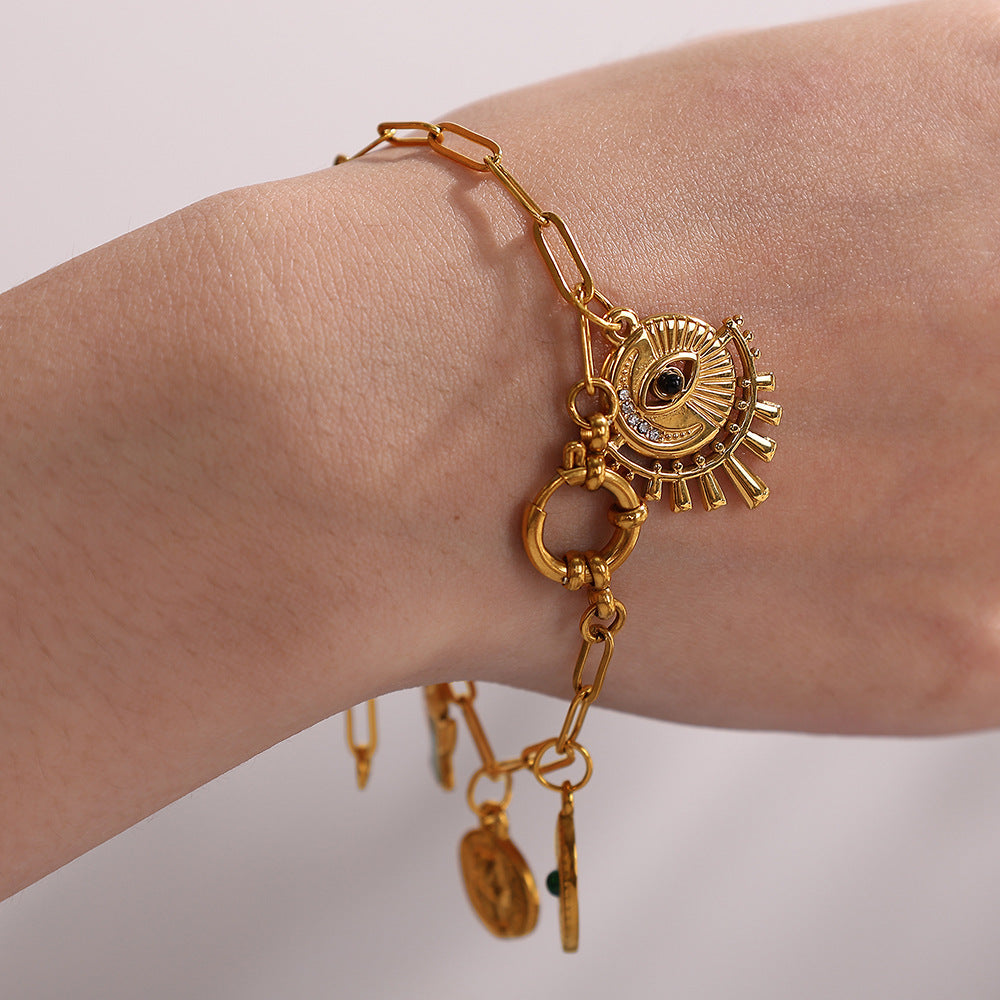 Wholesale DIY  Plated 18K Gold Palm Eye   Charms