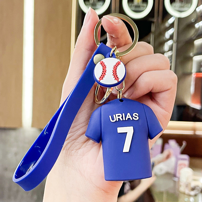 Wholesale Cartoon Jersey PVC Soft Keychain Creative Keychain ACCVIP-KC-XJY001